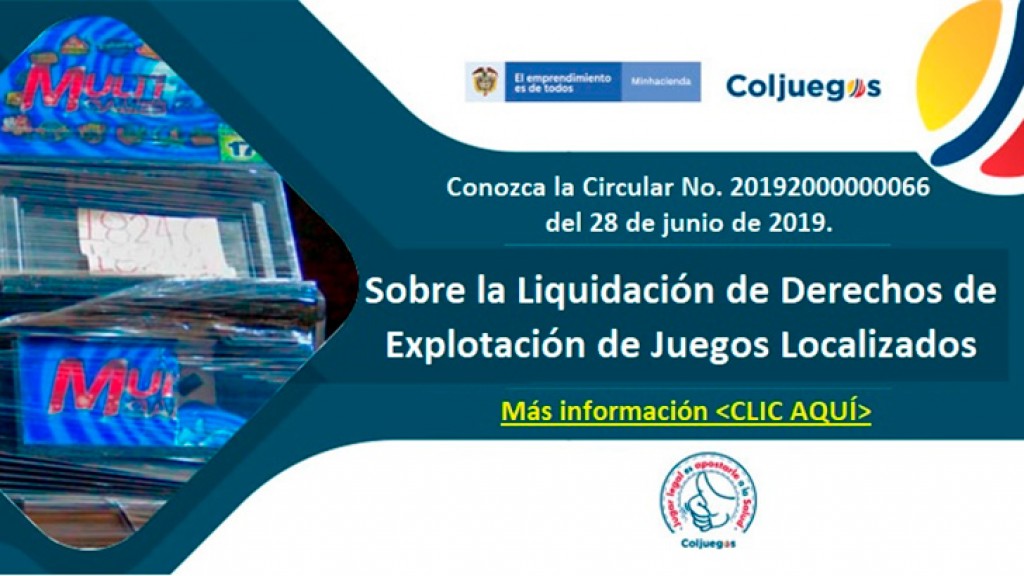 Coljuegos se pronuncia sobre la liquidación de derechos de explotación de juegos localizados