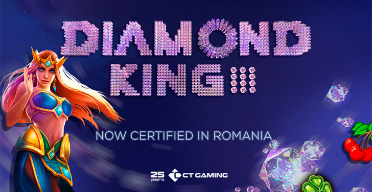 CT Gaming obtains new certification for Diamond King 3 in Romania